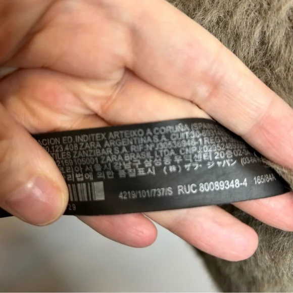 Zara Faux Fur Turtleneck Sweater Tan 4219/101 - Picture 3 of 6